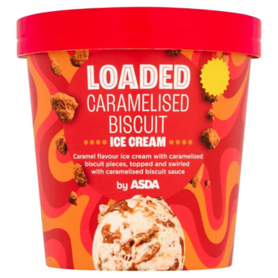 Asda Loaded Caramelised Biscuit Ice Cream